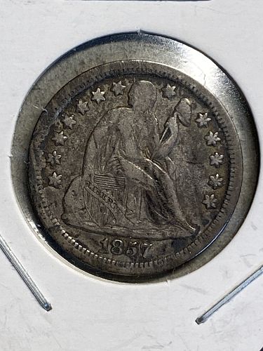 1857 Seated Liberty Silver Dime VF30
