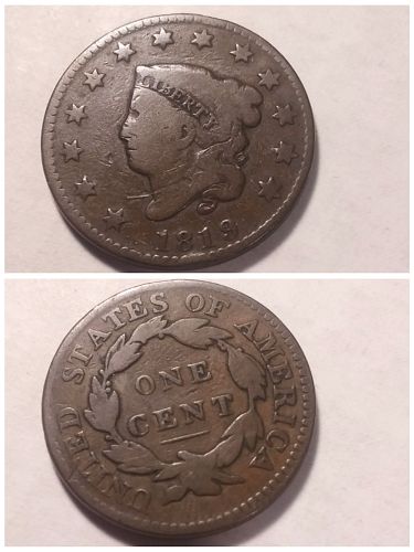 1819 Small Date Coronet Large Cent