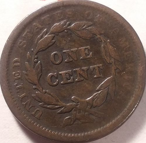 1841 Small Date Braided Hair Large Cent