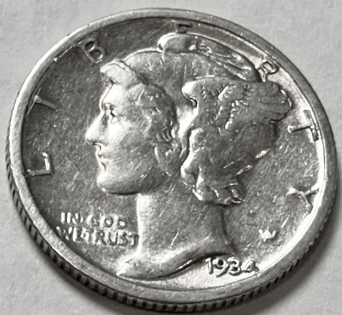 1934 P Mercury Dimes