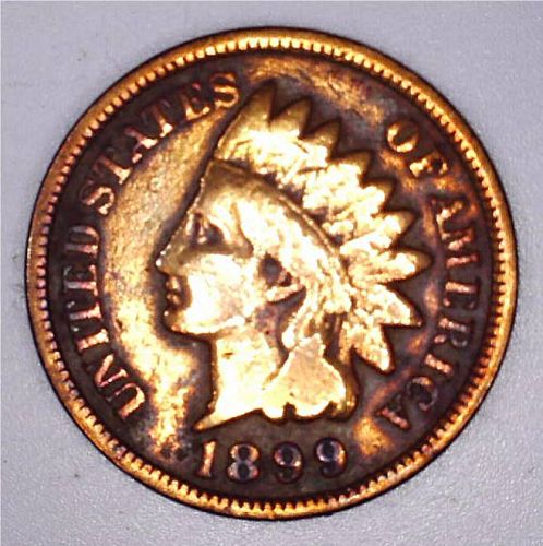 1899 P Indian Head Cent Small Cents