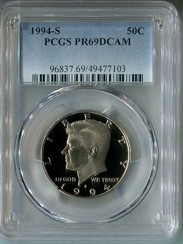 1994 - S  KENNEDY HALF DOLLAR  PCGS  -  PR 69 DCAM