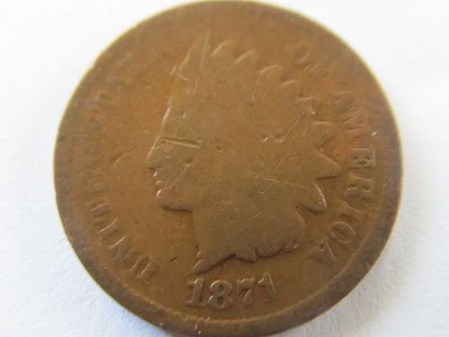 1871 P Indian Head Cent Bold N