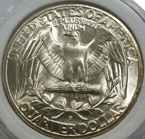 1953-S GEM BRILLIANT UNCIRCULATED Washington Quarter  BU # 33-5)