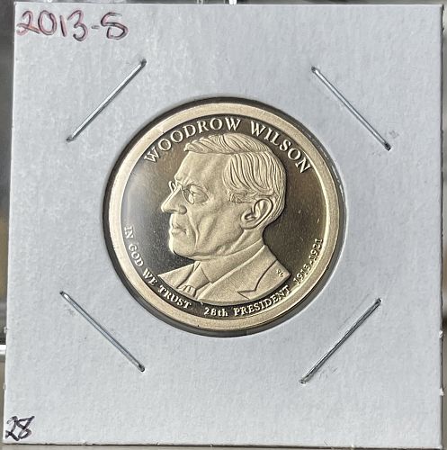 2013-S Presidential Gold Proof Dollar &bull; Woodrow Wilson Cameo Proof