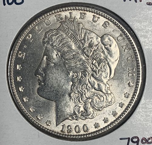 1900 Morgan Silver Dollar, MS60+  (6675)