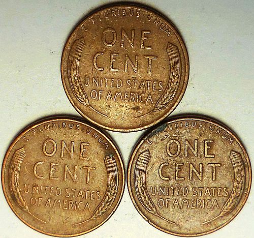 ✅3 Lincoln Wheat Cents 1956-D 1957-D 1958-D✅