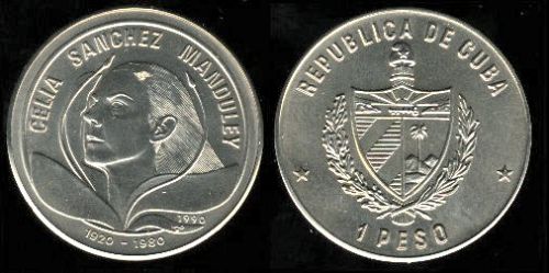 1990 Cuba 1 peso Celia
