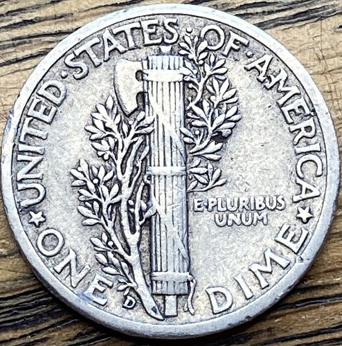 1944D mercury dime in VERY FINE condition