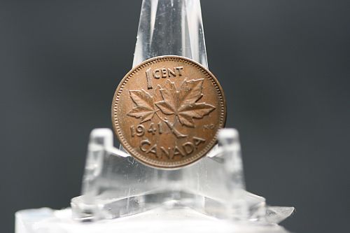1941 Canada 1 cent circulated - George VI- VF