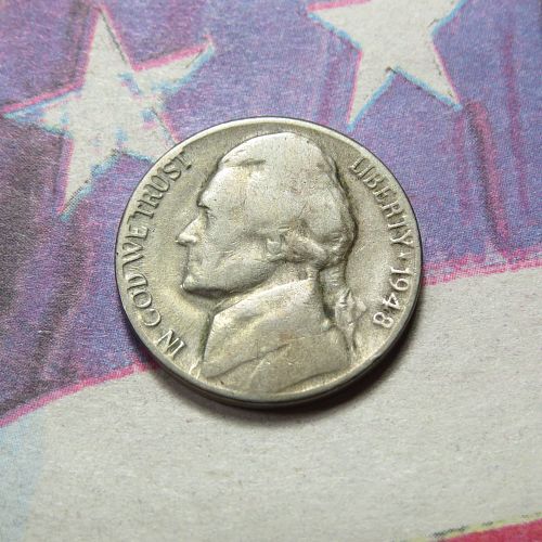 1948-D JEFFERSON NICKEL ~ COMBINED SHIPPING ~ LOT E923
