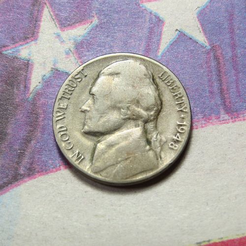 1948-D JEFFERSON NICKEL ~ COMBINED SHIPPING ~ LOT E923