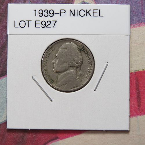 1939-P JEFFERSON NICKEL  ~ COMB SHIP ~ LOT E927