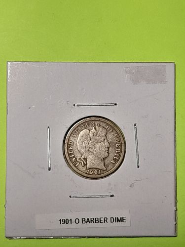 1901O Barber Dime  F12  #10-1901O-1