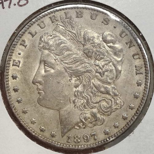 1897-O Morgan Dollar, Almost Uncirculated, Well Struck & Original   0612-07