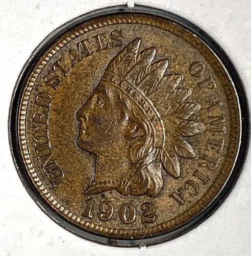 1902 Indian Head Cent, MS60+BN (6734)