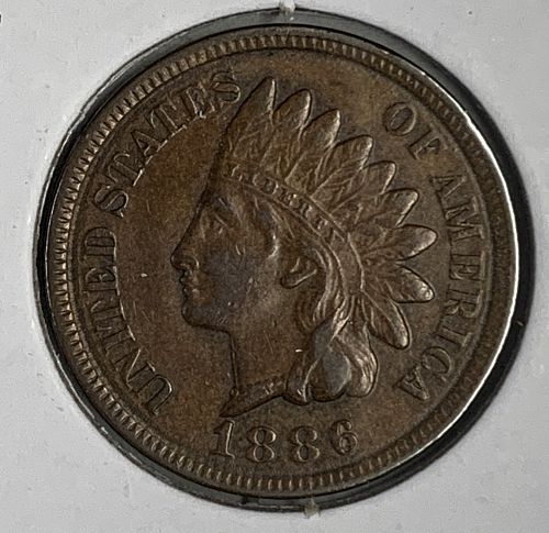 1886 Type 2, Indian Head Cent, CH AU (6780)