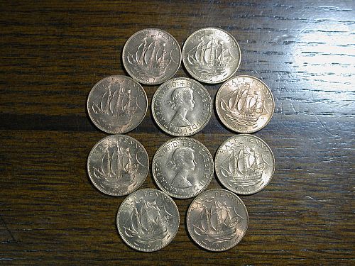 1967 Great Britain Half Penny 10 each UNC NICE
