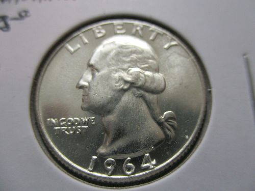 1964-D  Washington Quarter.  Item: 25 W64D-15.