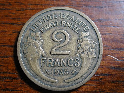1936 France 2 Francs NICE