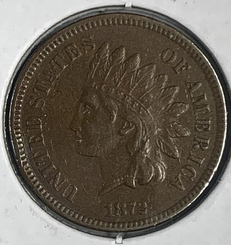 1872 Indian Head Cent, XF-45,  (6796)