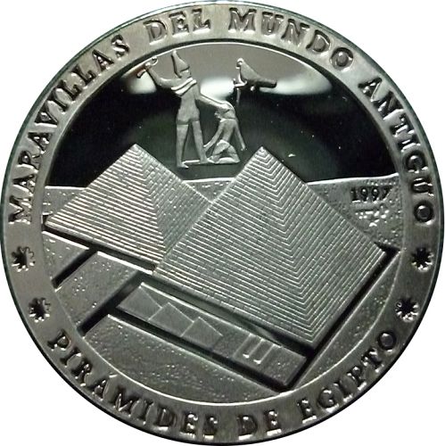 Cuba 1997  Silver 10 peso Great Pyramids