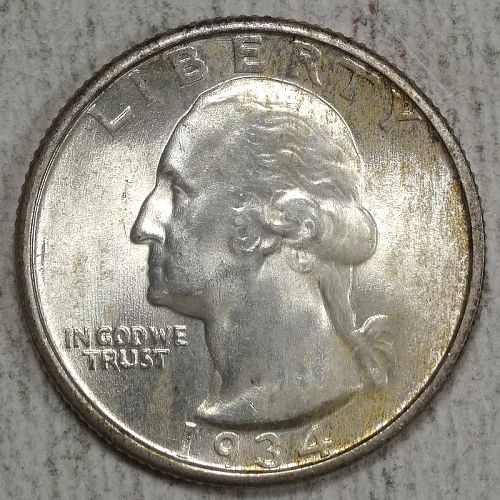 1934 Washington Quarter, Medium Motto, Choice Uncirculated   0220-06