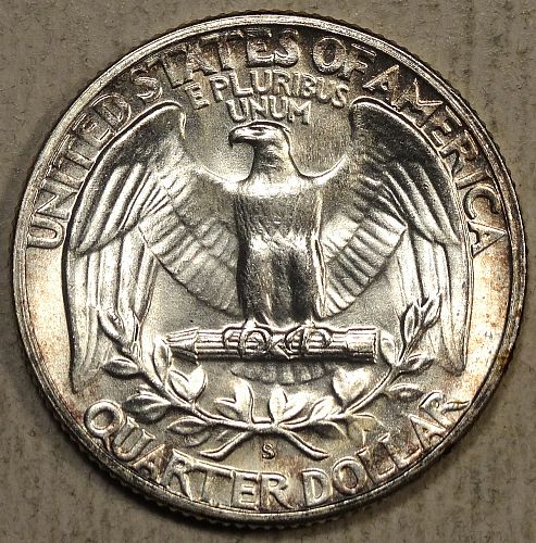 1948-S Washington Quarter, Gem Uncirculated, Nice Old Album Color  0302-07