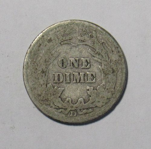 1914 D Barber Dime in Circulated condition