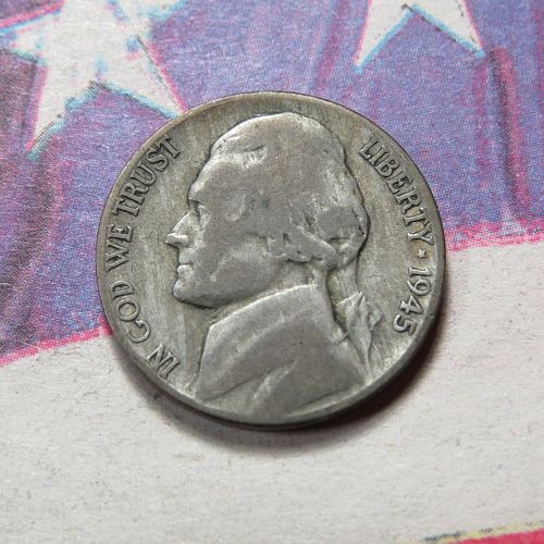 1945-D SILVER WAR NICKEL (35% SILVER) (World War II ERA) ~ LOT E996