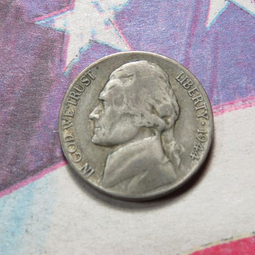 1944-S SILVER WAR NICKEL (35% SILVER) (World War II ERA) ~ LOT H001