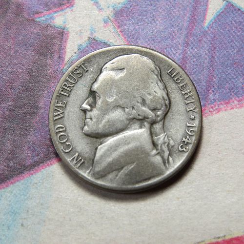 1943-S SILVER WAR NICKEL (35% SILVER) (World War II ERA) ~ LOT H006