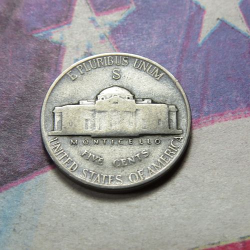 1943-S SILVER WAR NICKEL (35% SILVER) (World War II ERA) ~ LOT H006