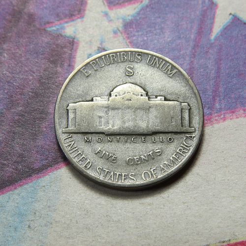 1943-S SILVER WAR NICKEL (35% SILVER) (World War II ERA) ~ LOT H006