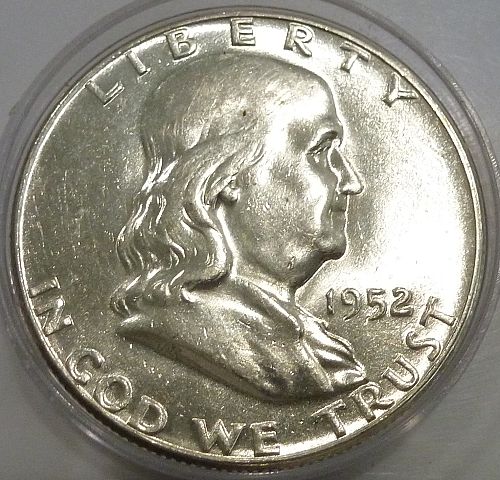 1952-P Gem BU Franklin Half Dollar With Full Bell Lines ( 335)