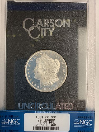 1881-CC GSA Morgan Silver Dollar, MS65DPL NGC (6883)