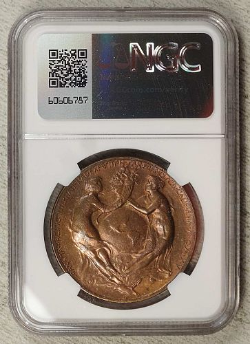 HK-400, Official Medal, 1915 Pan-Pacific Expo, NGC MS-63, Nice Toning, Color
