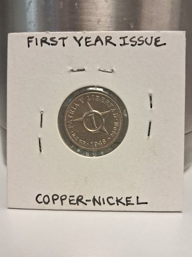 1946 Cuba 1 Centavo Cent BU Copper Nickel First Year Issue Republica De