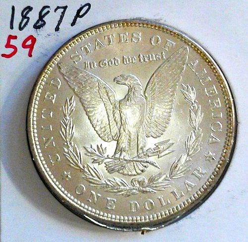 1887 Morgan Dollar.