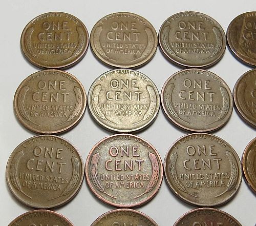 LOT OF 25 - HALF ROLL of 1930-D LINCOLN WHEAT CENTS (25-CENTS) LOT S167
