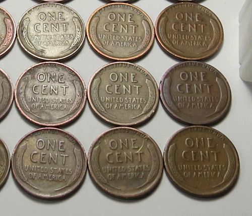 LOT OF 25 - HALF ROLL of 1930-D LINCOLN WHEAT CENTS (25-CENTS) LOT S167