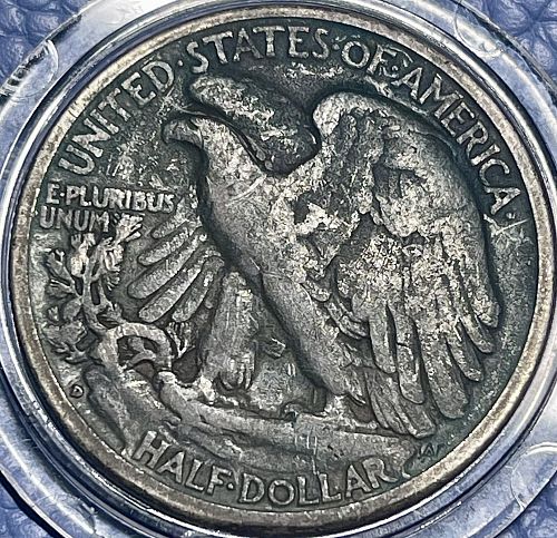 1941-D Walking Liberty Silver Half Dollar ~ Circulated Condition