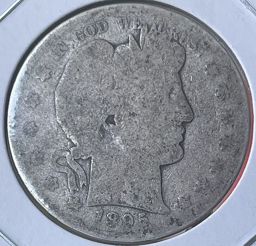 1895-S Barber Silver Half Dollar • High Circulated About Good/AG3 Condition