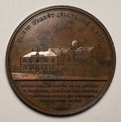 1871 Belgium Maison d' Arret Cellulaire A. Huy Medal