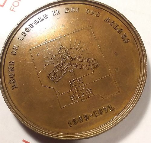 1871 Belgium Maison d' Arret Cellulaire A. Huy Medal
