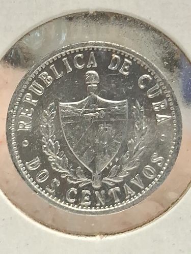 1985 Cuba Dos Centavos 2 Cents UNC II Two Repbulica De Patria o Muerte