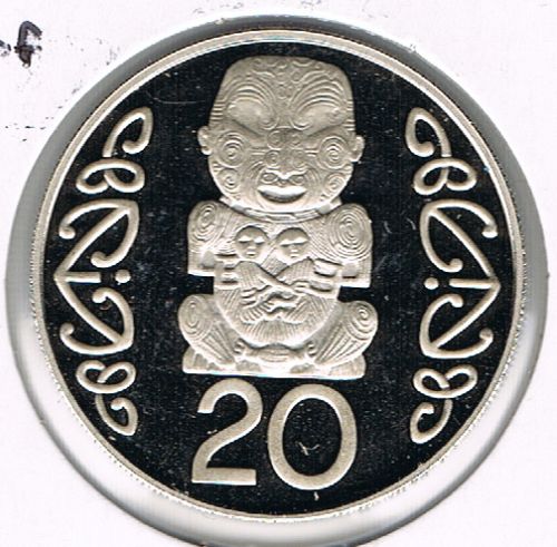 20 Cents - Elizabeth II,  New Zealand, 2004 Proof