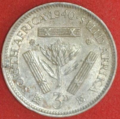 1940 South Africa Threepence AU