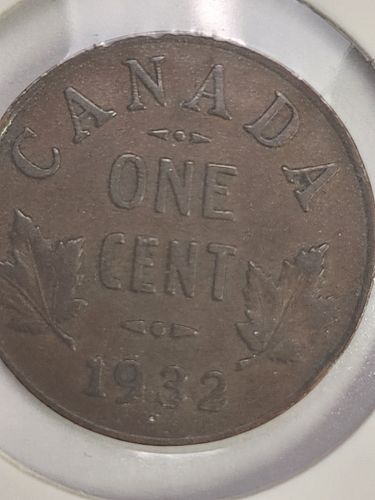 1932 Canada 1 cent coin