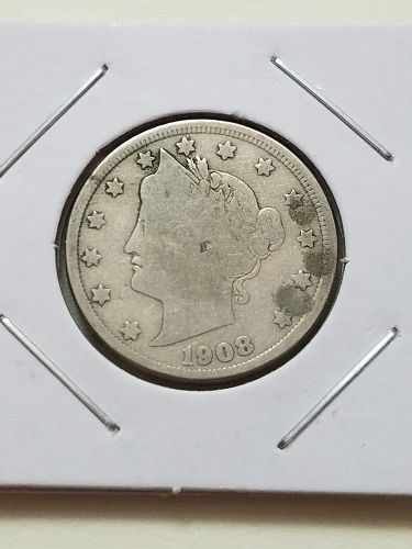 1908 P Liberty Head V Nickel